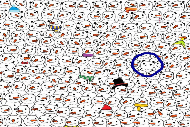 Найти на этой иллюстрации панду сможет только 1 из 1000, и за 5 секунд на второй картинке.