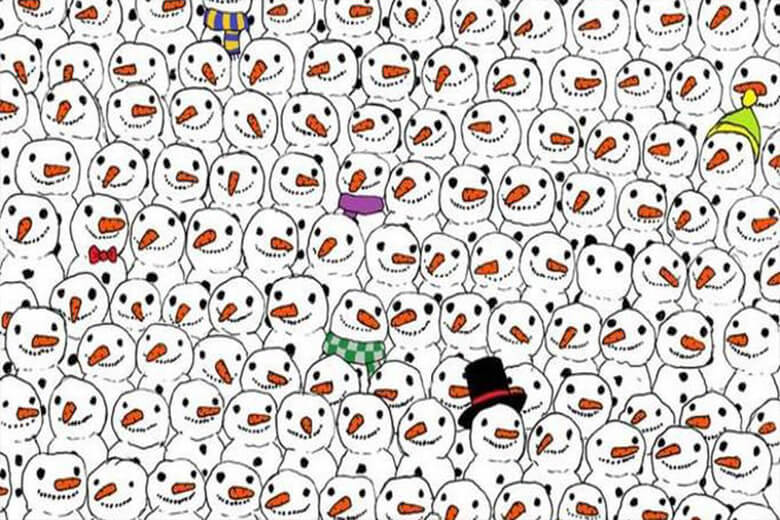Найти на этой иллюстрации панду сможет только 1 из 1000, и за 5 секунд на второй картинке.
